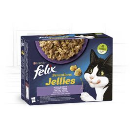   Felix Sensations Jellies (bárány,pulyka,makréla,hering) vegyes válogatás aszpikban (12x85g)