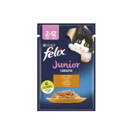   Felix Fantastic Junior Csirkével aszpikban  - nedveseledel kölyök macskák részére (85g)