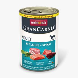   Animonda GranCarno salmon+spinach Adult (lazac+spenót) eledel - Felnőtt kutyák részére (400g)