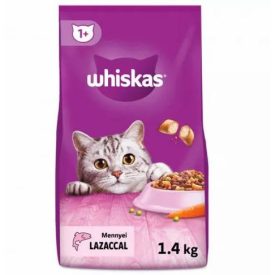   Whiskas Adult Salmon +1 - Szárazeledel (lazac) felnőtt macskák részére (1,4kg)