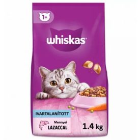   Whiskas Adult Sterile Salmon +1 - Szárazeledel (lazaccal) felnőtt macskák részére (1,4kg)
